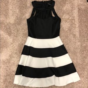 Black and White Skater Dress